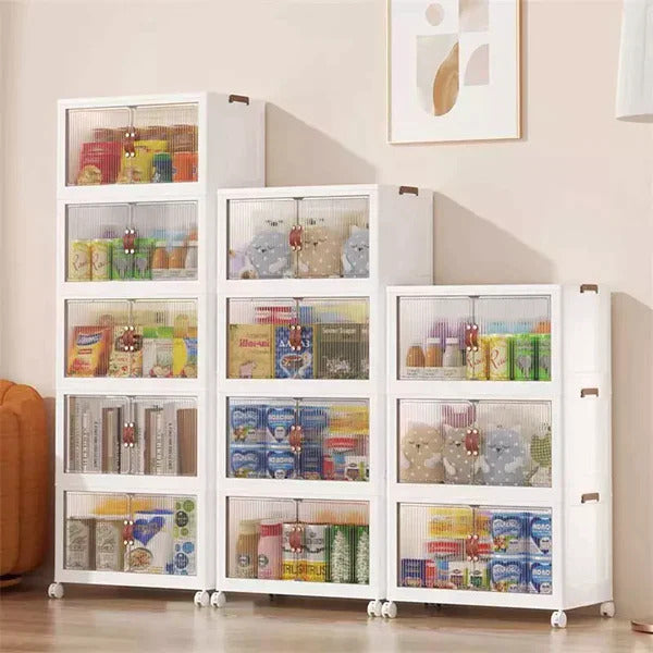 Set of 12 Storage Boxes with Wheels