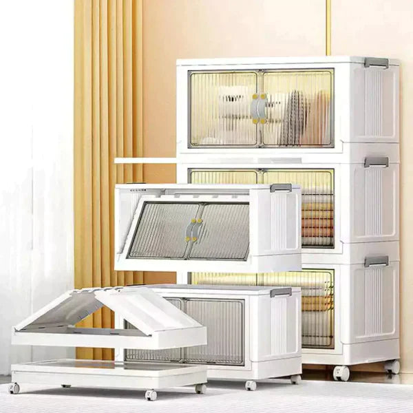 Set of 12 Storage Boxes with Wheels