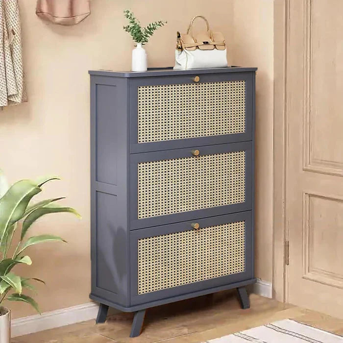 Bamboo 3-Door Shoe Cabinet