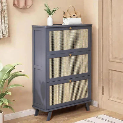 Bamboo 3-Door Shoe Cabinet