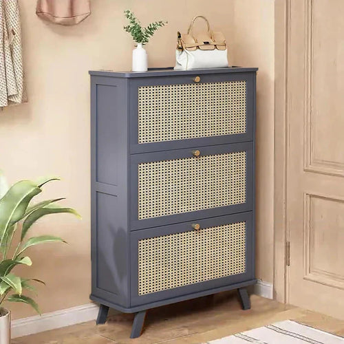 Bamboo 3-Door Shoe Cabinet